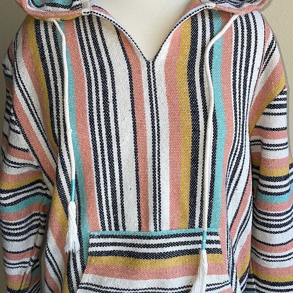 BEACHLIFE cotton long sleeve striped cover up top women’s size XS - Picture 3 of 8